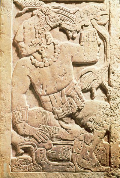 Basrelief eines Kriegers von Mayan